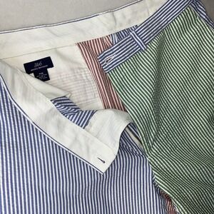 VTG Brooks Brothers Seersucker Chino Shorts Striped Mens 38 Coastal Golf Preppy